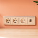 W1171010/ Розетка с заземлением (шампань рифленый)
