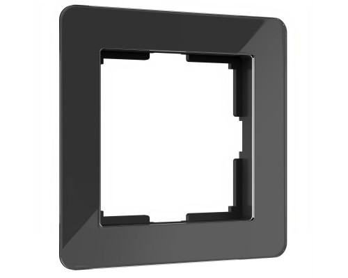 W0012708/ Рамка для розеток и выключателей werkel на 1 пост Acrylic (черный)