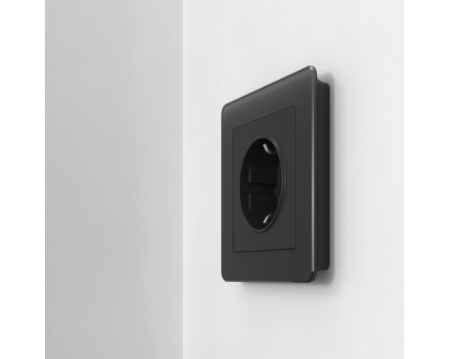 W0012708/ Рамка для розеток и выключателей werkel на 1 пост Acrylic (черный)
