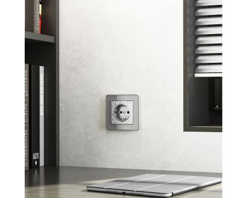 W0012704/ Рамка для розеток и выключателей werkel на 1 пост Acrylic (графит)