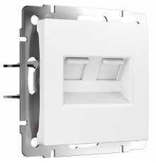 W1181161/ Розетка двойная Ethernet RJ-45 (белый матовый)