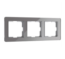 W0032704/ Рамка для розеток и выключателей werkel на 3 поста Acrylic (графит)